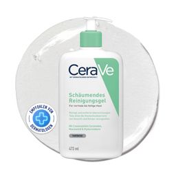 CeraVe Schäumendes Reinigungsgel: pflegender Reinigungsschaum für normale bis fettige Haut + Cerave Hydrating Cleanser 20ml GRATIS