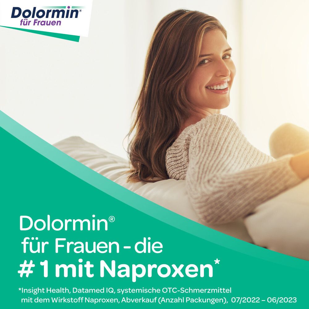 Dolormin für Frauen bei Menstruationsbeschwerden mit Naproxen