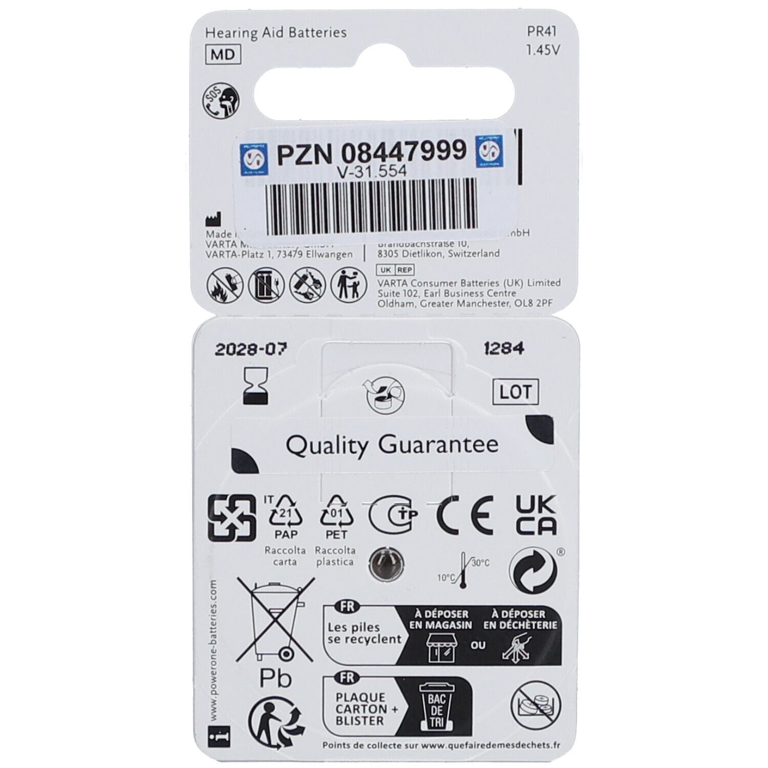 PowerOne 312 Hörgerätebatterien
