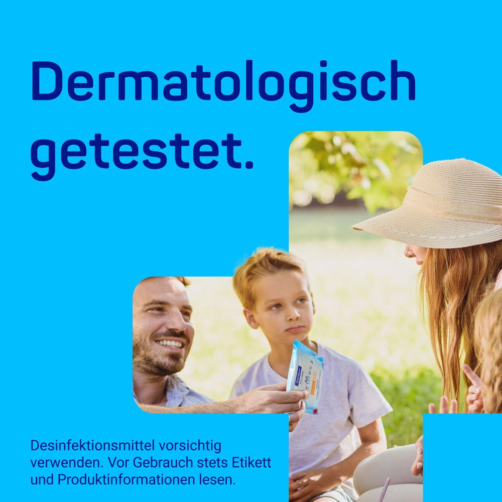 Sterillium 2 in1 Desinfektionstücher, praktische 2in1 Desinfektionstücher zur Hände- und Flächendesinfektion
