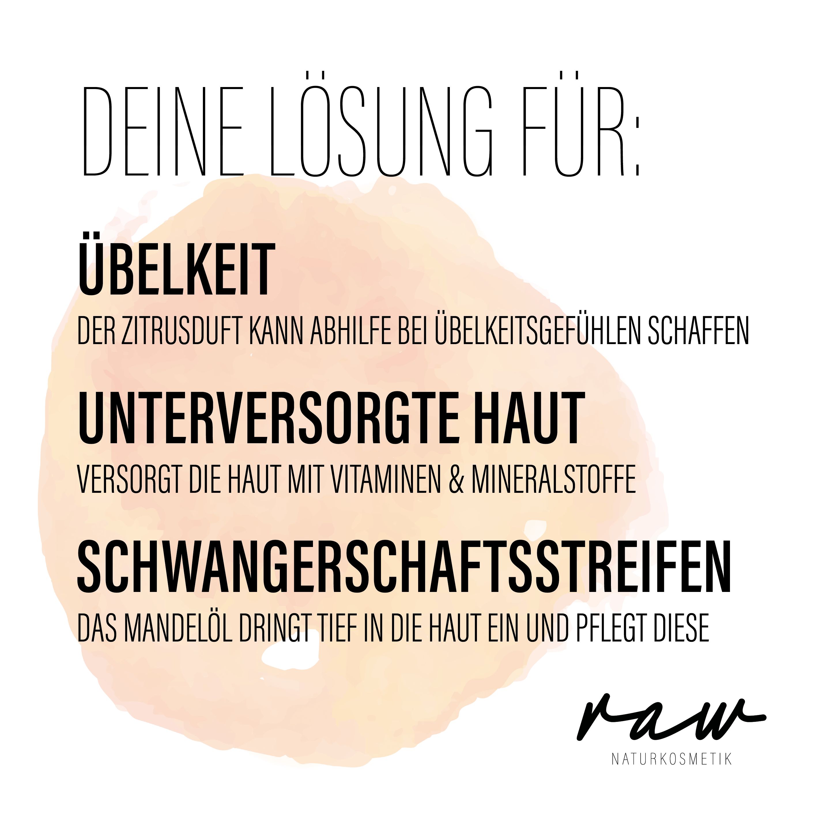 raw Naturkosmetik Bio Schwangerschaftsöl Sanddorn